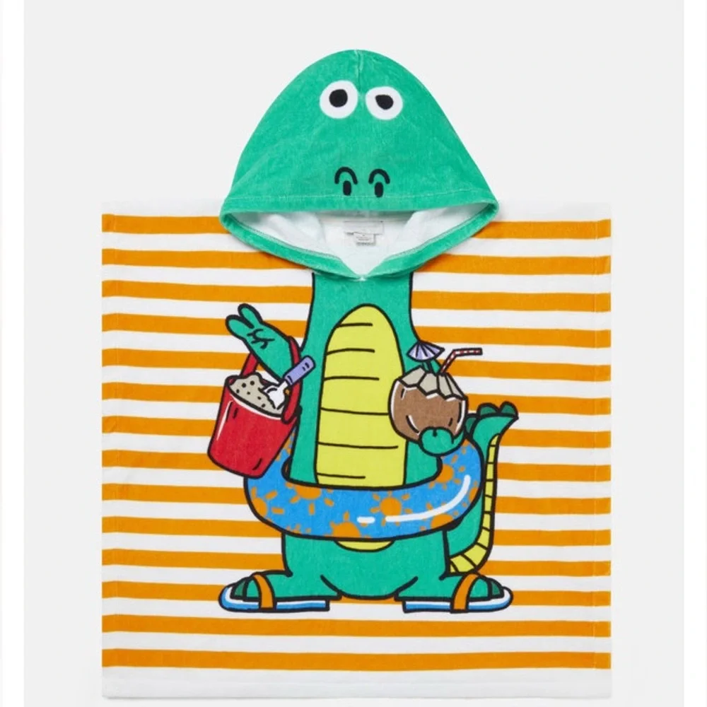 BRAND NEW Stella McCartney Kids Toddler Crocodile Terry Towel Coverup NWT